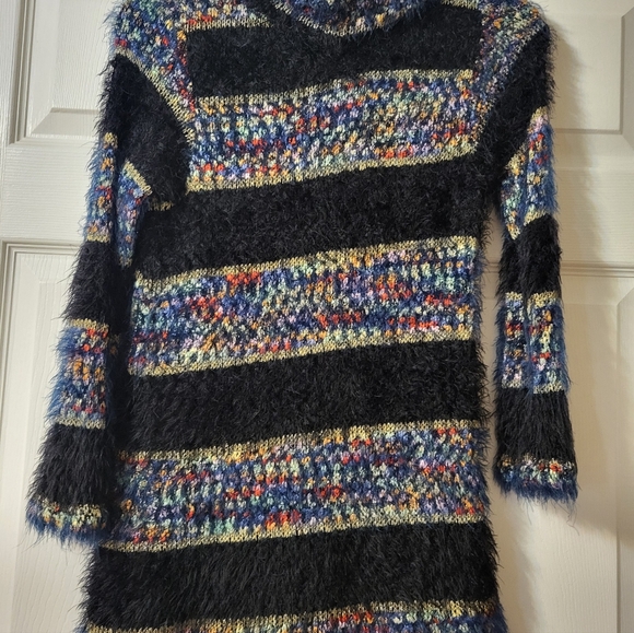 CLEARANCE New Directions Black and Multicolor Cowl Neck Sweater - Picture 10 of 10